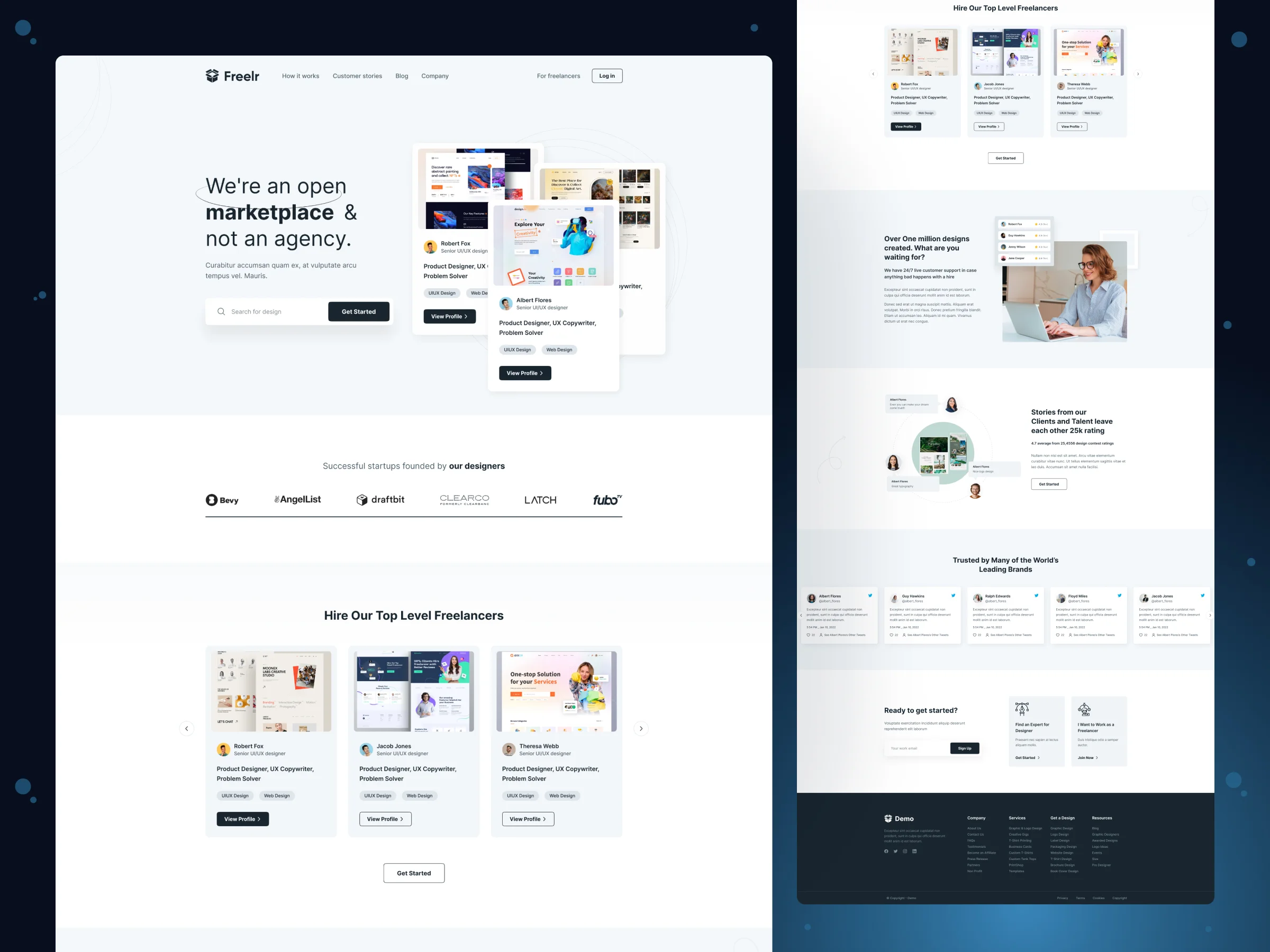 Freelr – Freelancer Portfolio Landing Page