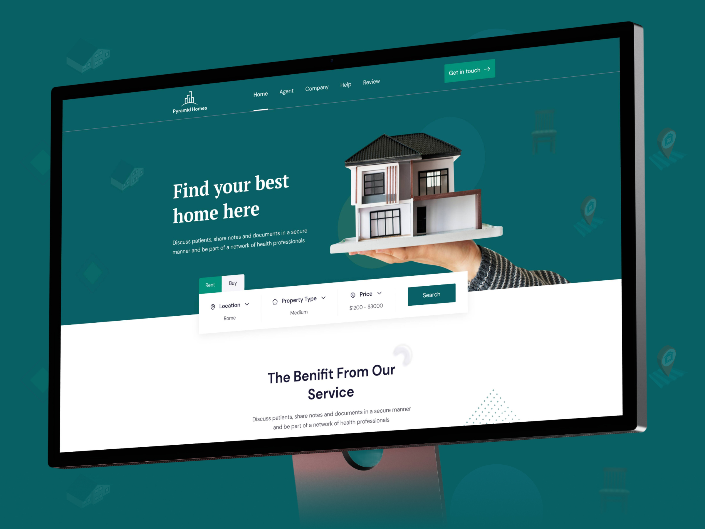 Pyramid Homes | Real Estate Landing Page Design