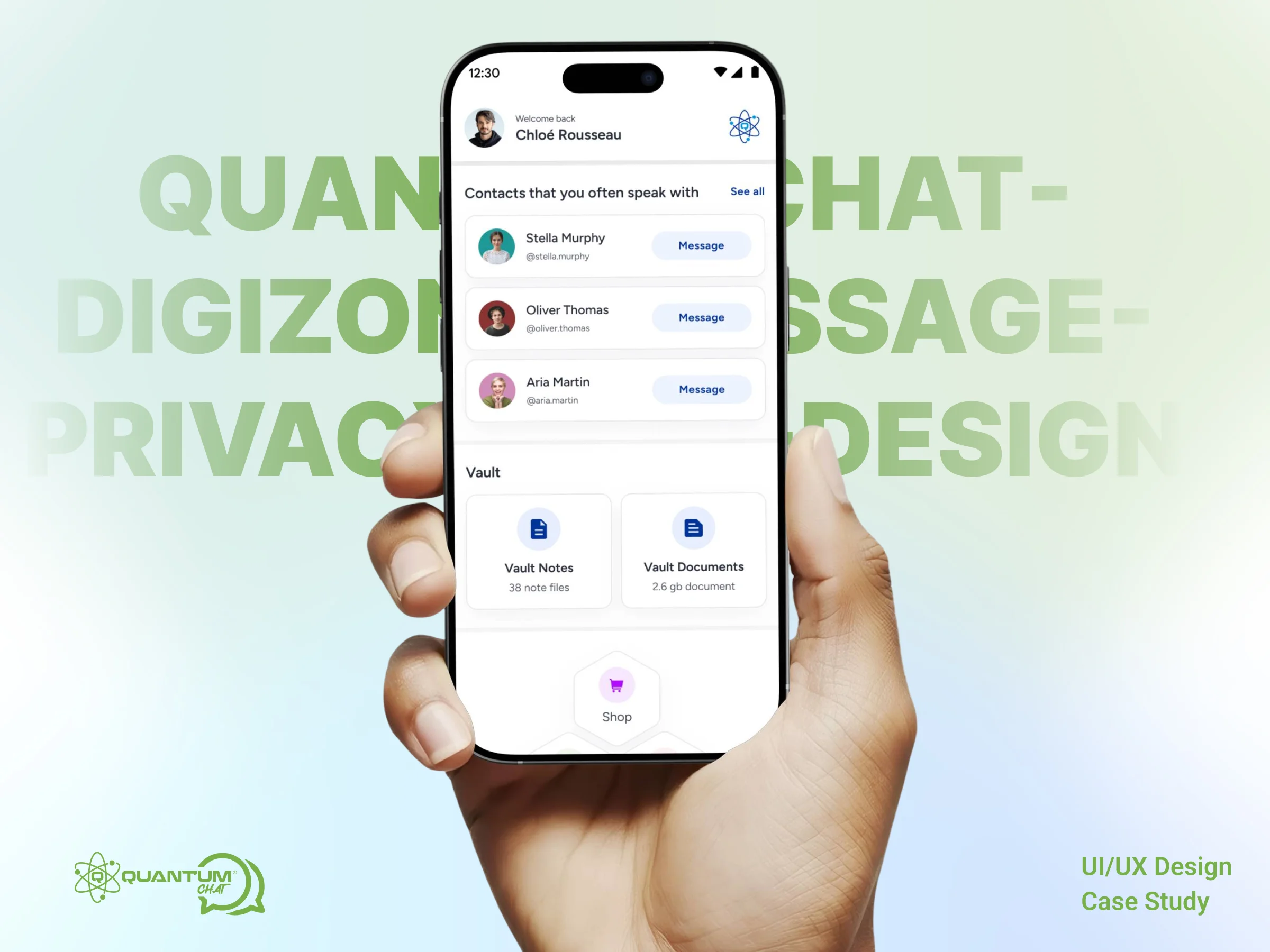 Quantum Chat – Message Privacy App | Mobile UI/UX Design