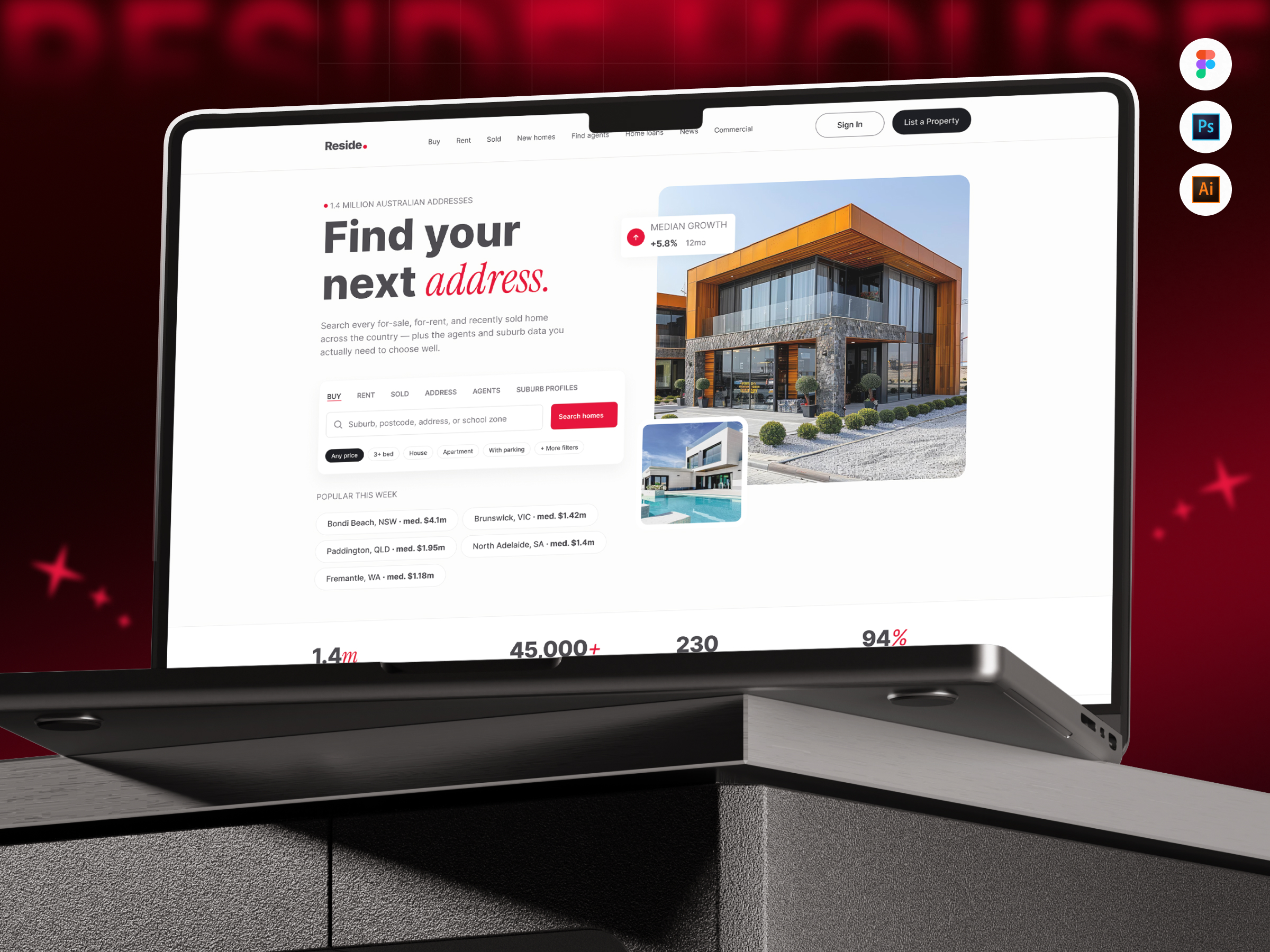 Reside – Real Estate Website UI/UX Design